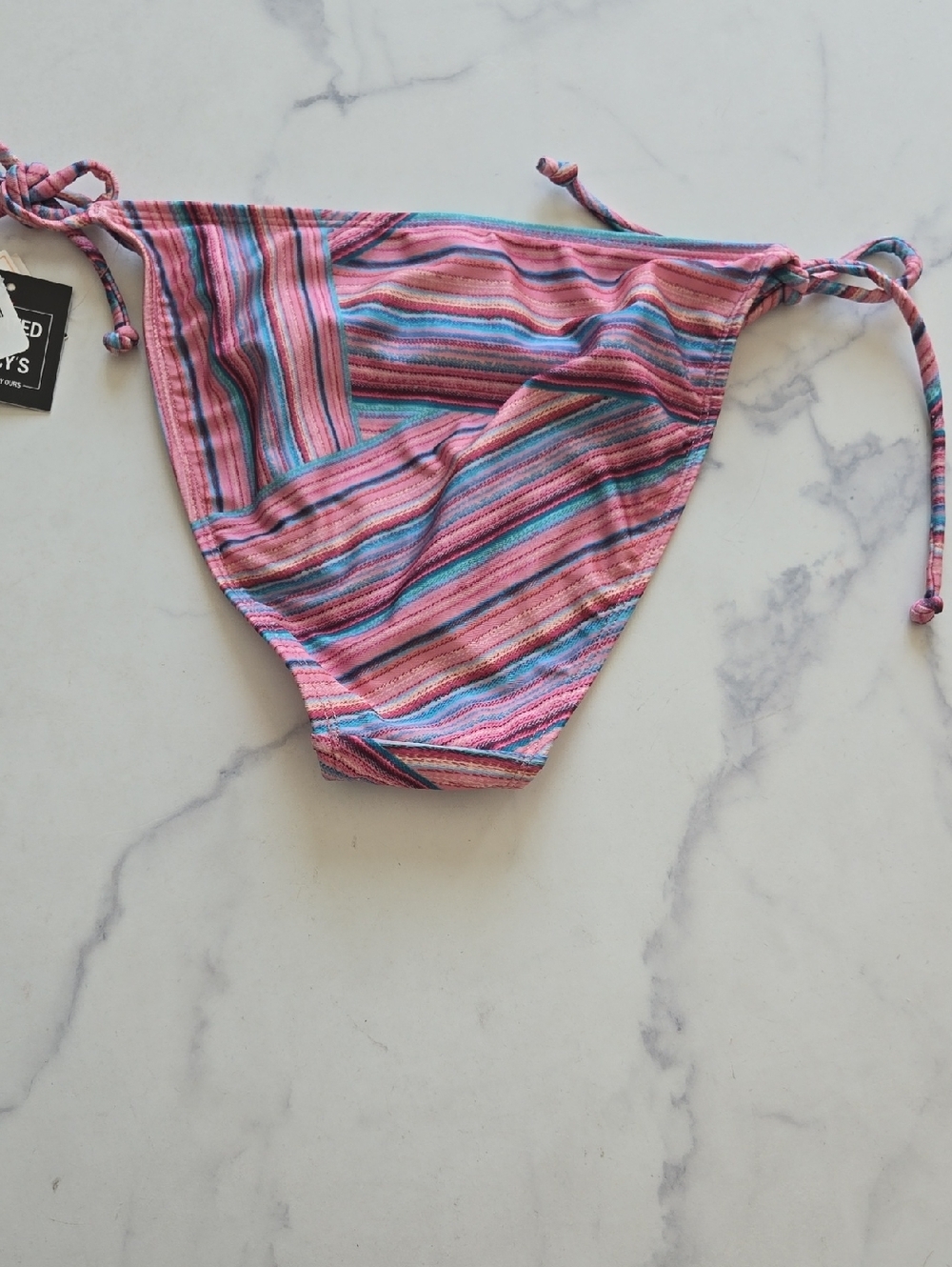 Salt + Cove Under Wraps Striped Side Tie Hipster Swim Bottom Swimsuit Size S NWT - Picture 5 of 10